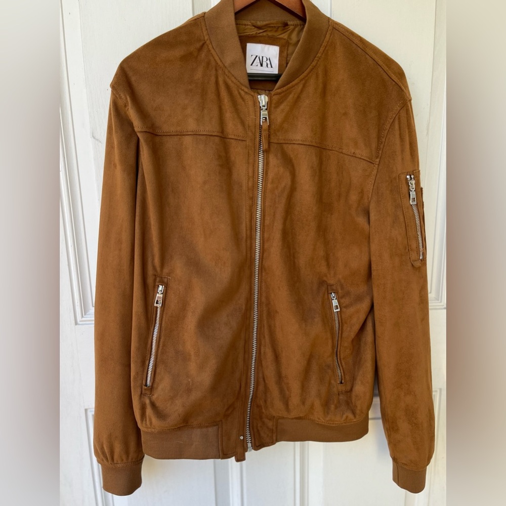 Zara sueded Bomber Jacket